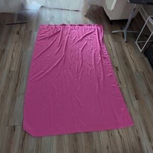 2 Bright Pink Curtain Panels 52x84